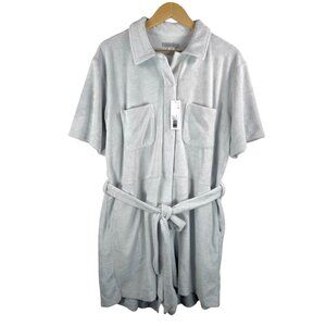 Outerknown organic terry cloth oversized romper beach lounge wear sz L